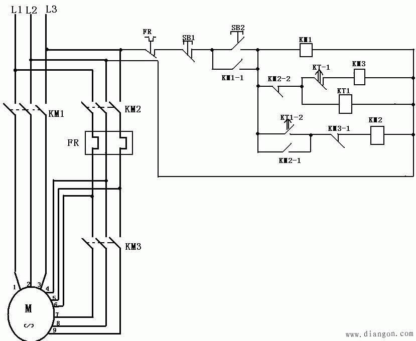 电路图_电动机控制电路精选_常用电机控制电路图集   使用双重互锁